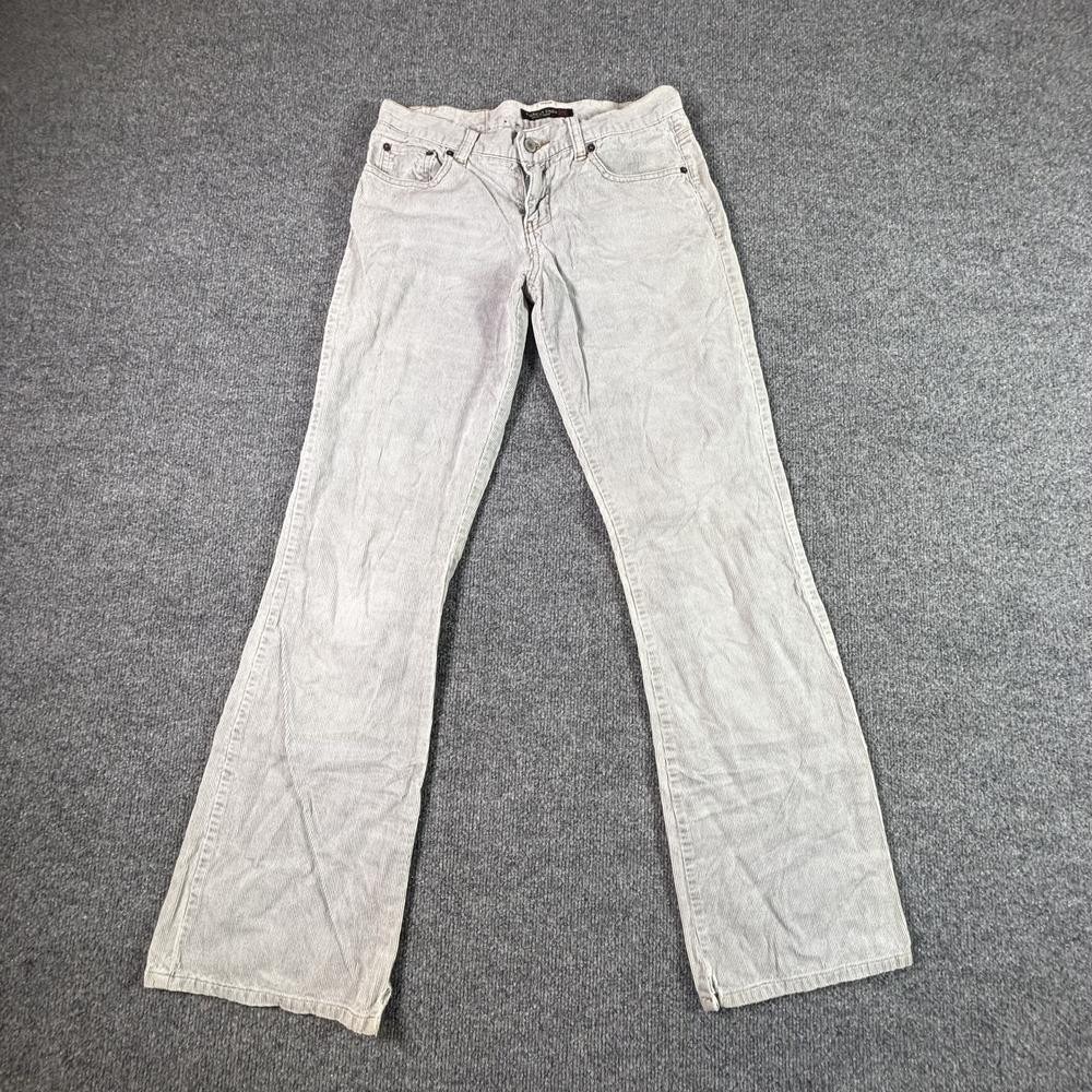 VINTAGE American Eagle Outfitters Chino Pant Women's 4 Gray Corduroy Flared Y2K